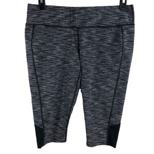 Lucy PowerMax Bermuda Short Legging Sz XL Grey Space Dye Mid Thigh X Training Co